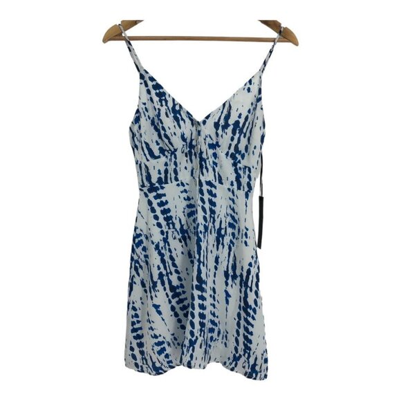 NWT House of Harlow 1960 X REVOLVE  White & Blue Tie Dye Lina Mini Dress size XS - Picture 2 of 16